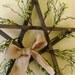 Spring Green Weathered Wood Rustic Star Wall Hanging