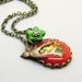 Clara, Rose Cameo and Bird Necklace - Last One