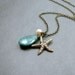 Caribbean Starfish Necklace in Antiqued Brass