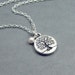 Silver Tree of Life Necklace with Swarovski Pearl
