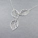 Triple Leaf Necklace Sterling Silver Chain