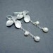 Pearl and Orchid Earrings - Sterling Silver Earwires, Orchid Jewelry, Freshwater Pearls, Bridal Jewelry