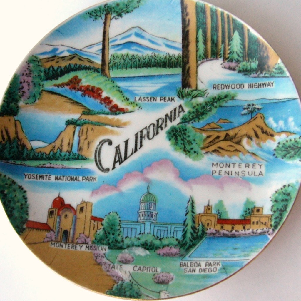 California Souvenir Plate