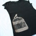 Womens tee - Bird Cage - No ink or paint - Size S to XL