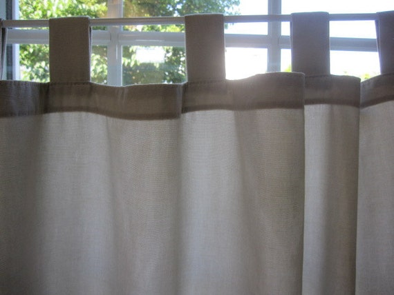 Vintage Sailcloth Curtains 2 Tab Top Khaki Sailcloth Curtains