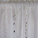 Vintage Lace Curtains, Eyelet Lace Curtains, Set of 2 White Eyelet Lace Curtain Valances 14 long