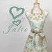 OOAK Birdhouse Apron, birds birdhouses brown green and blue