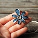Blue flower vintage necklace - very 80s, beginning of 90s vintage necklace- oht rusteam europeanstreetteam - Free Worlwide Shipping