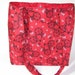 Red Velo Fleurs Project Tote with Self Fabric Straps