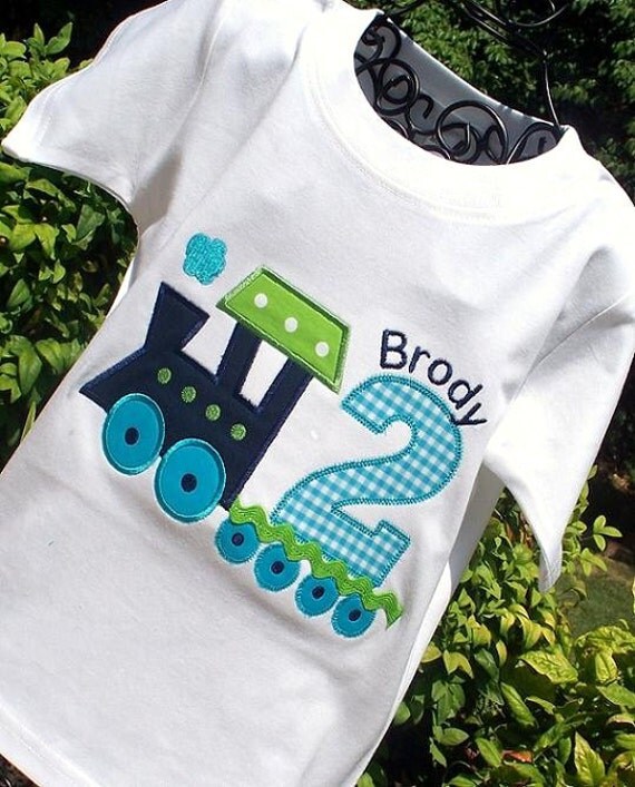 Items similar to Train Birthday , Boys Train Shirt, Personalized Train