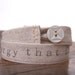 Reserved - HARRIS double wrap bracelet - linen, hand stamped, vintage button, handmade jewelry