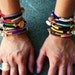 Reserved for Kristy - (2) DESIGN YOUR OWN Custom Cooper bracelet - textile, leather, button, handmade jewelry