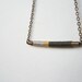 DAVIS necklace - ethnic inspired, textile and leather with antiqued brass chain (pewter cumin platinum)