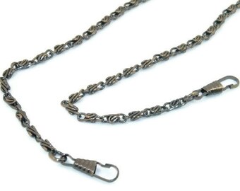 24 Inch Antique Brass Purse Chain with Hooks FREE US SHIPPING