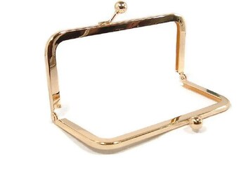 6 x 3 Gold Brass Purse Frame FREE U S SHIPPING