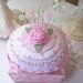 Sweet Shabby Pin Cushion....Rick Rack Rose....Hand Embroidered Rosebuds...Pink...Pins Included