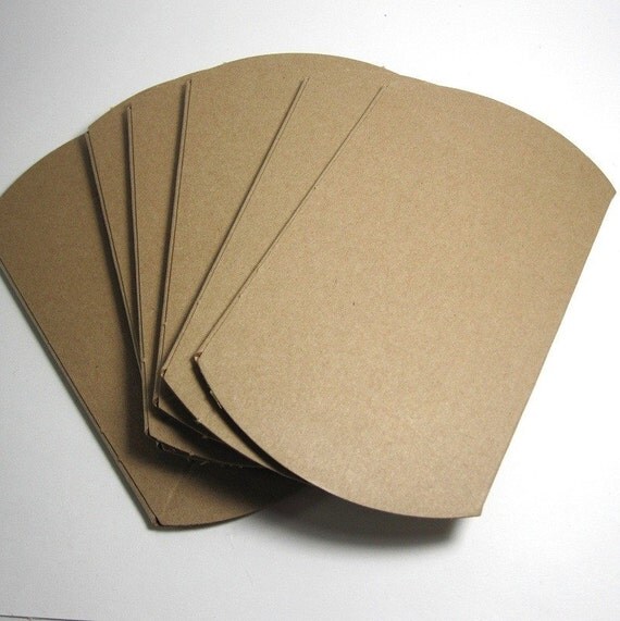 Plain Kraft Pillow Boxes Wholesale Pack of by PrettyHairClippies