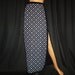 Oh Ho DOMINO Vintage 60's Giant Check Black and White Boho DOMINO Quilted Maxi Sexy Side Slit Skirt