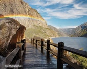 Fine art photography Rainbow path. Blue and earth colors mountaine photo print. Rusteam, tbteam, oht
