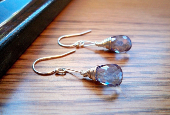 Pixie Earrings - Mystic Quartz and Sterling Silver