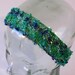 Marino Blue and Green Knit Headband