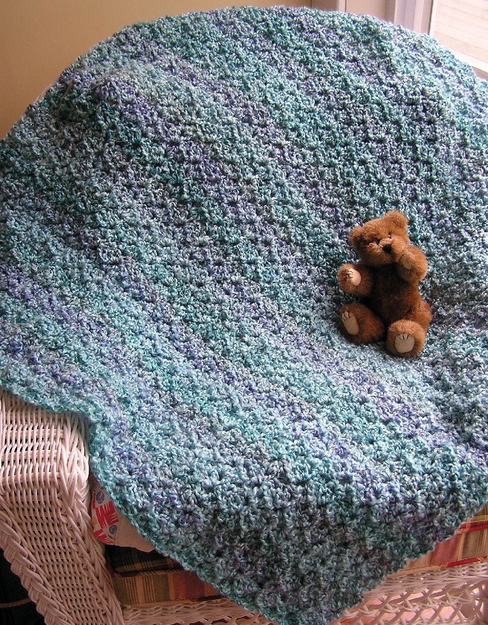 new baby blanket afghan lion brand homespun yarn crochet knit