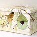 Painted Furniture Cottage Wooden Storage Box Birdhouse Birds