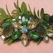 Lemon and Lime Vintage Rhinestone Brooch