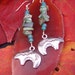 Turquoise Stone Earrings Hopi Bear Charm Earrings Chakra Jewelry
