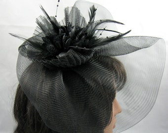 Black Crin Fascinator Kentucky Derby Hat