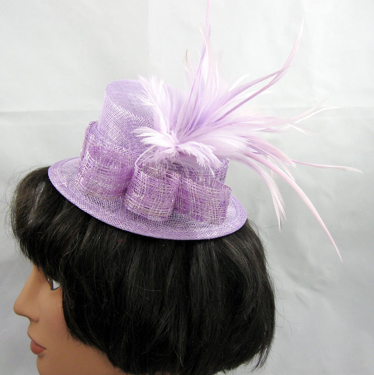 Lavender Mini Top Hat Fascinator Kentucky Derby Wedding Hat