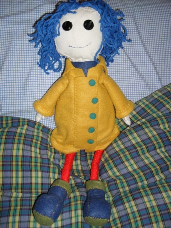 Button Eyed Blue Haired Rag Doll