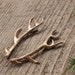 Gilded Bronze Antler Stag Hair Pins