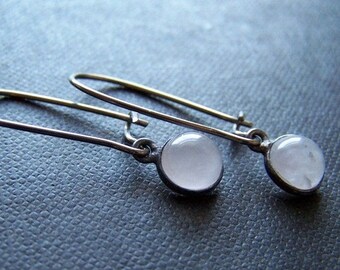 hypoallergenic pure titanium kidney wire gemstone earrings for sensitive ears handmade by Variya