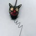 Primitive Folk Art Black Cat Balloon Ornament