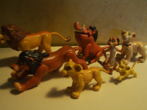 Disney-Vintage Toys Lion King Lions Pumba and Timon Vintage