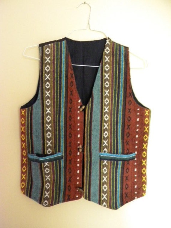 SALE MEDIUM Aztec 90s vest