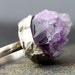 Amethyst Crystal Specimen in Reticulated Sterling Silver Ring- Reserved