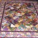 Handmade Oriental Crazy Lap Quilt