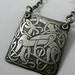 Silver Celtic Dogs with Roman Glass Necklace