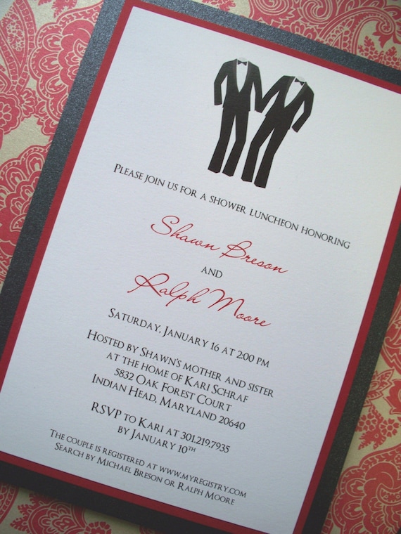 groom shower invitations