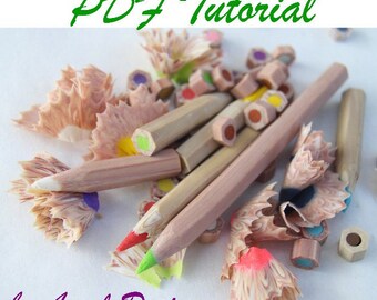 Polymer clay Colored pencils Tutorial , eBook ,PDF