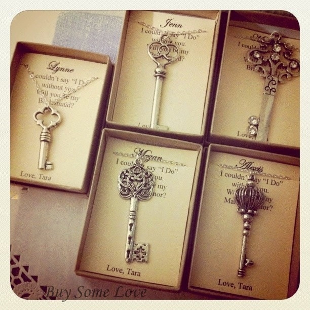 Skeleton Key Bridesmaids Thank You Gifts Ask Bridal by buysomelove