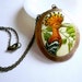 Bird necklace. Large pendant necklace. Bird lover necklace. Statement necklace. Colorful necklace. Big necklace. Jungle safari rainforest.
