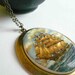 Nautical ship necklace. Large pendant on antiqued brass chain.