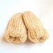 Hand Knit Baby Mittens 3 - 12 months Infants Neutral Ivory Beige Knit Thumbless Mitts Childrens Winter Accessory Baby Boy Girl Baby Mittens