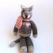Stuffed Animal Cat - Knit Toy - Hand Knit Childrens Toys - Kids Toys Knitted Animal - Girl Pink