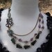 Jewelled Peacock - Upcycled Vintage Amethyst and Emerald Lucite Statement Necklace