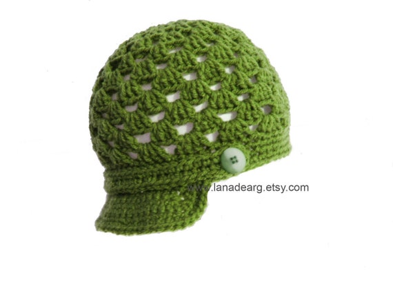 cap pattern crochet for baseball newborn PDF Baseball Hat pattern instruction Crocheted style Cap Newsboy