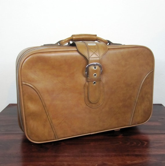 Vintage Airway Suitcase / Retro 1960s luggage